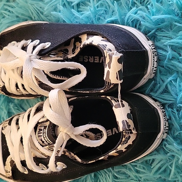 Converse black cheetah/leopard print size EUR32/Juniors 1 - Picture 3 of 7
